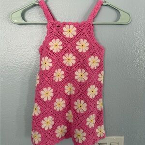 Zara crochet daisy dress 3/4